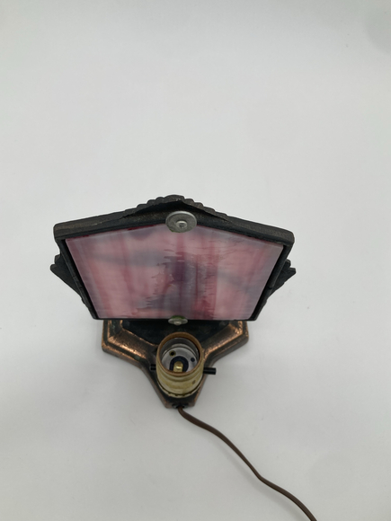 Art Deco Nude Lady TV Lamp – Pink Slag Glass Backlight - AS IS - Picture 7 of 7